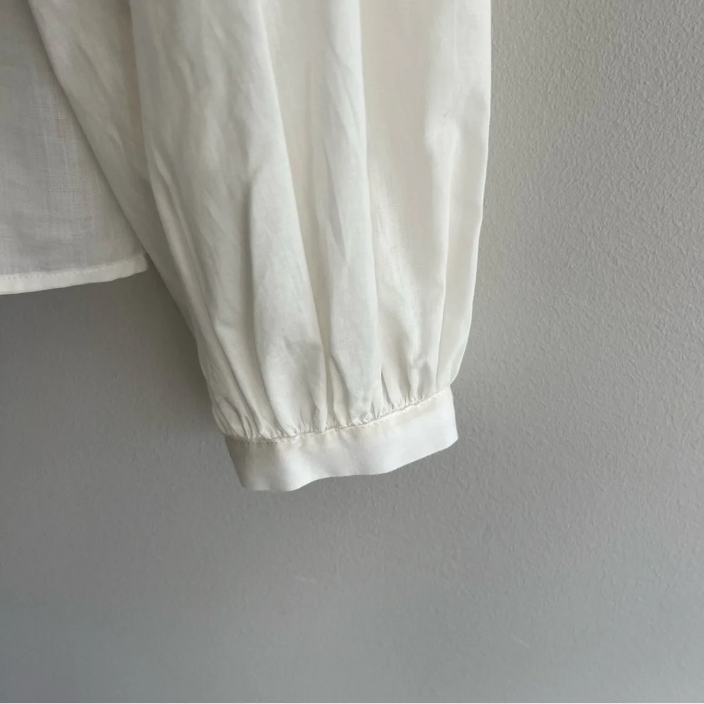 Banana Republic Bohemian Cream Blouse Small - Picture 6 of 9